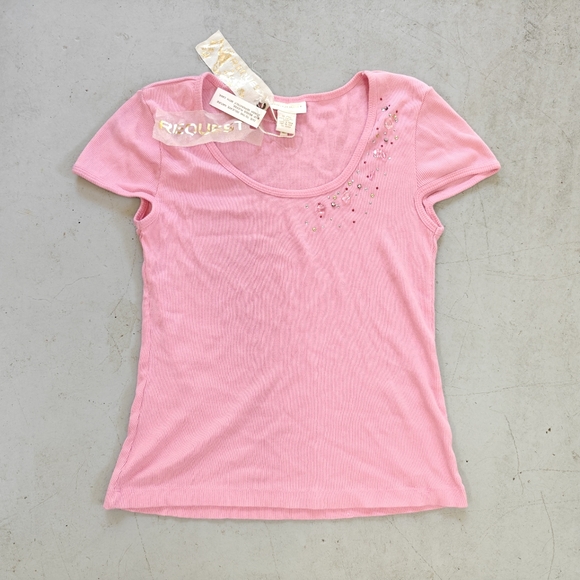 REQUEST PINK BEADS TOP XL - Picture 1 of 6